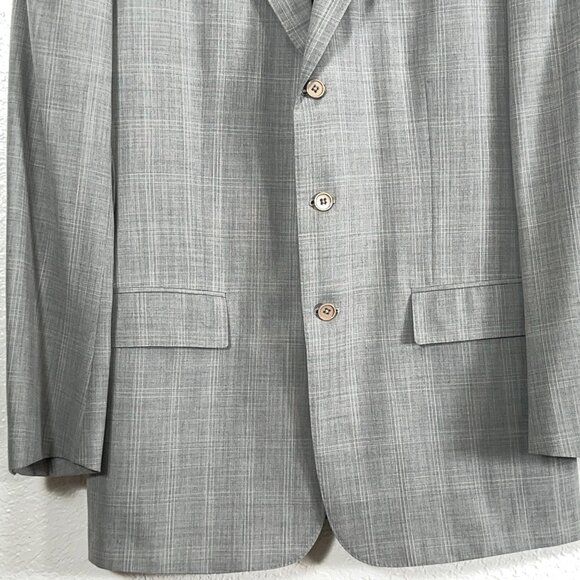 Ralph Lauren Purple Label Douglas 603 Grey Check Wool/Cashmere Blazer Men's 42L - Picture 4 of 11